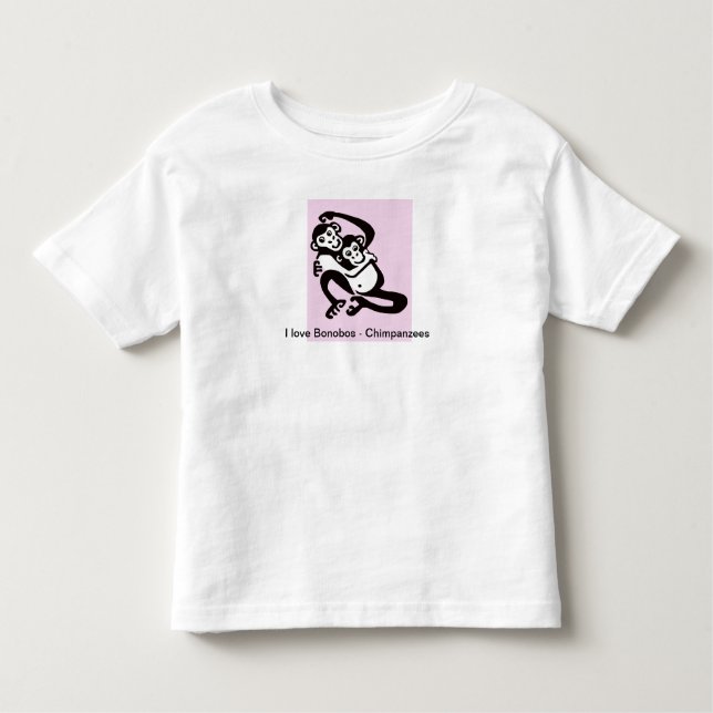 Camiseta Infantil Primato - adoro BONOBOS - Chimpanzés - África (Frente)