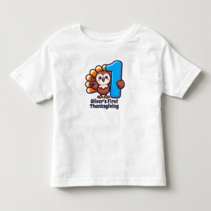 Camiseta Infantil Primeira Ação de Graças Personalizada Turquia