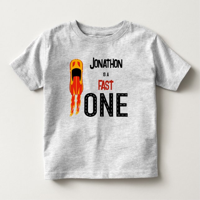 Camiseta Infantil Primeira festa de aniversário do acelerador ONE rá (Frente)