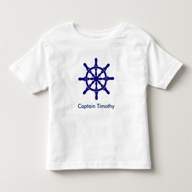 Camiseta Infantil Primeira Mama Personalizada da Roda do Navio (Frente)