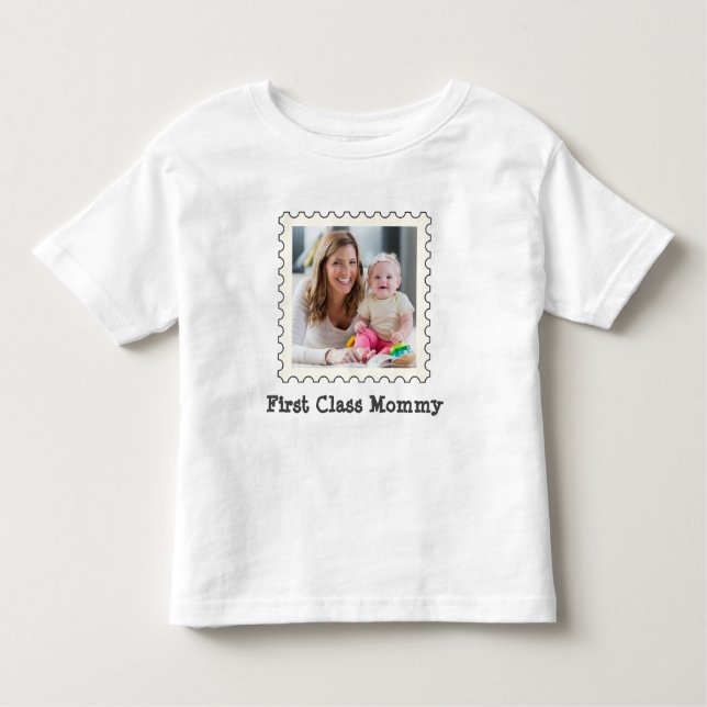 Camiseta Infantil Primeira Mamãe Melhor Foto do Quadrado da Mãe (Frente)