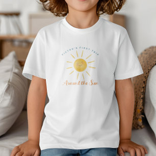 Camiseta Infantil Primeira Viagem ao Redor do Sol 1º Aniversário