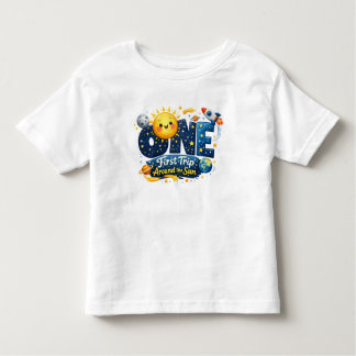 Camiseta Infantil Primeira Viagem ao Redor do Sol Primeiro Aniversár