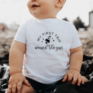 Camiseta Infantil Primeira Viagem Em Torno Do Foguete Sol