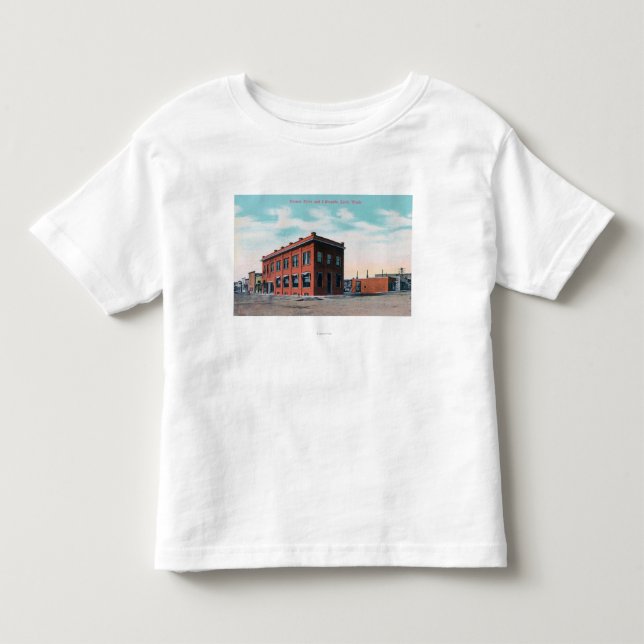 Camiseta Infantil Primeiramente e rua CornerLind de I, WA (Frente)