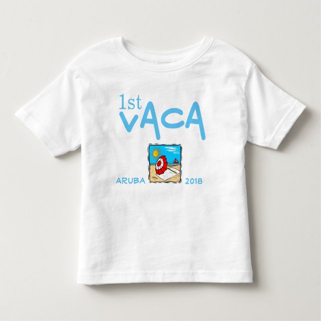 Camiseta Infantil primeiras férias personalizadas (Frente)
