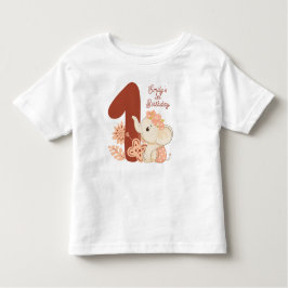 Camiseta Infantil Primeiro aniversario de elefante bebê