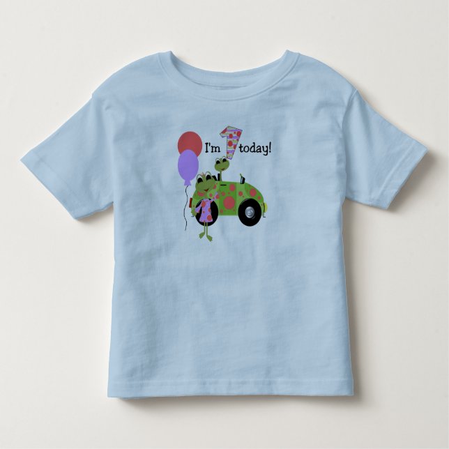 Camiseta Infantil Primeiro aniversario de Sapos de Mod (Frente)