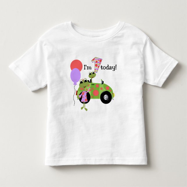 Camiseta Infantil Primeiro aniversario de Sapos de Mod (Frente)