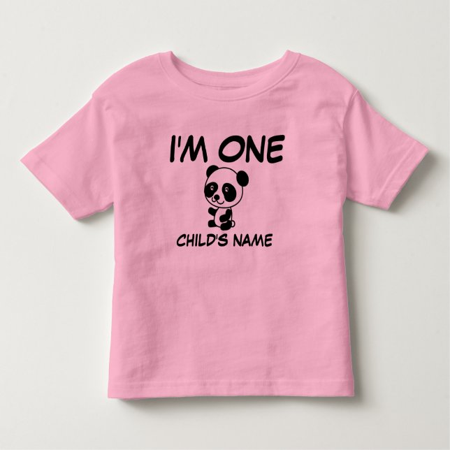 Camiseta Infantil PRIMEIRO ANIVERSÁRIO DO BEBÊ (IDADE UM) Personaliz (Frente)