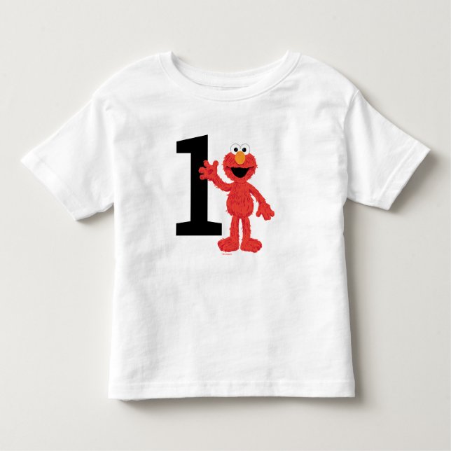 Camiseta Infantil Primeiro aniversario Elmo Simples (Frente)