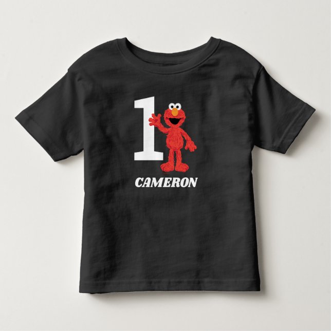 Camiseta Infantil Primeiro aniversario Elmo Simples (Frente)