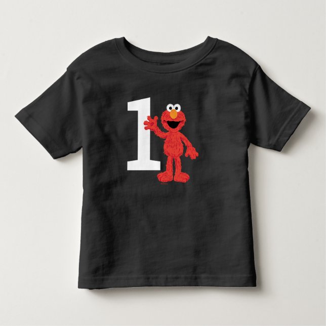 Camiseta Infantil Primeiro aniversario Elmo Simples (Frente)