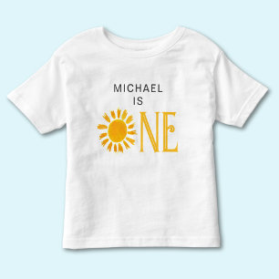 Camiseta Infantil Primeiro Aniversário Personalizado Sunshine