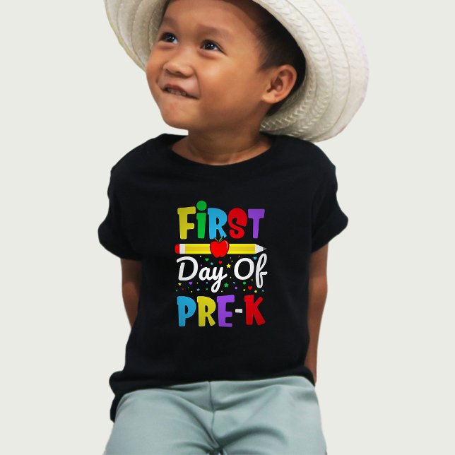 Camiseta Infantil Primeiro dia da pré-escola Toddler T-Shirt (Criador carregado)