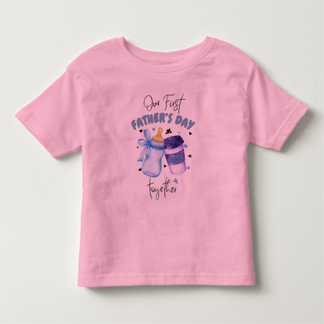 Camiseta Infantil Primeiro Dia dos Pais Juntos Conjunto Combinado /  (Frente)