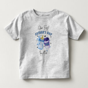 Camiseta Infantil Primeiro Dia dos Pais Juntos Conjunto Combinado / 