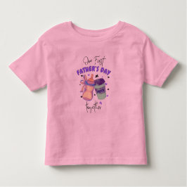 Camiseta Infantil Primeiro Dia dos Pais Juntos Conjunto Combinando/R