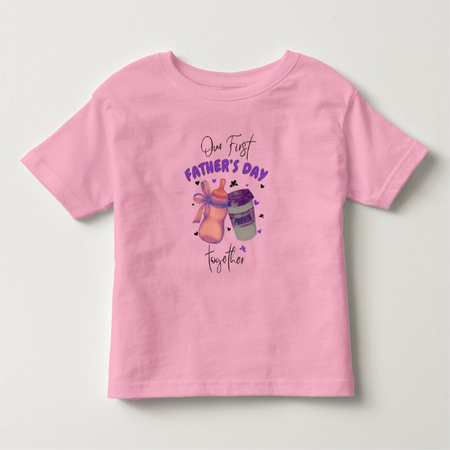 Camiseta Infantil Primeiro Dia dos Pais Juntos Conjunto Combinando/R (Frente)