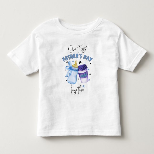 Camiseta Infantil Primeiro Dia dos Pais Juntos Roupas combinando / A (Frente)