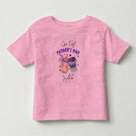 Camiseta Infantil Primeiro Dia dos Pais Juntos Roupas Combinando/Rox
