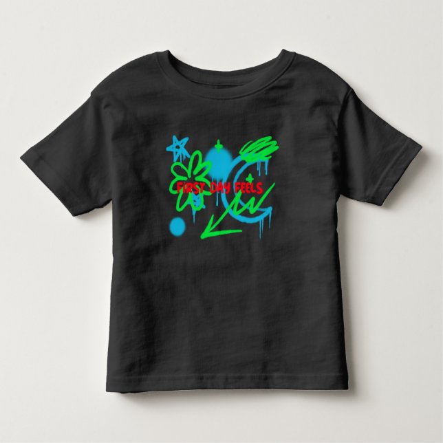 Camiseta Infantil Primeiro Dia Sente Início da Escola (Frente)