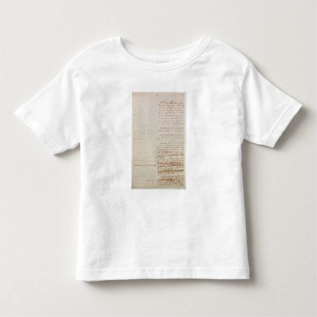 Camiseta Infantil Primeiro esboço da constituição dos E.U. (Frente)