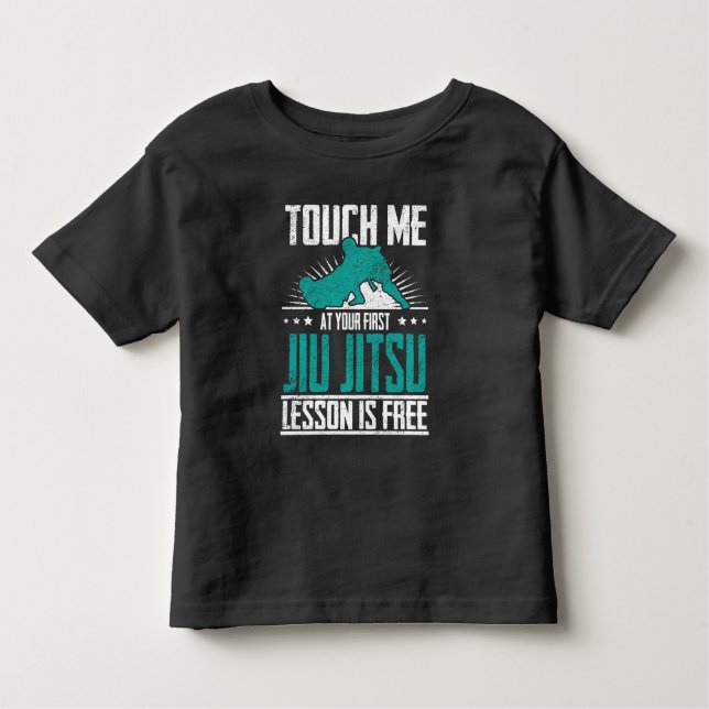 Camiseta Infantil Primeiro Jiu Jitsu Lesson está livre (Frente)