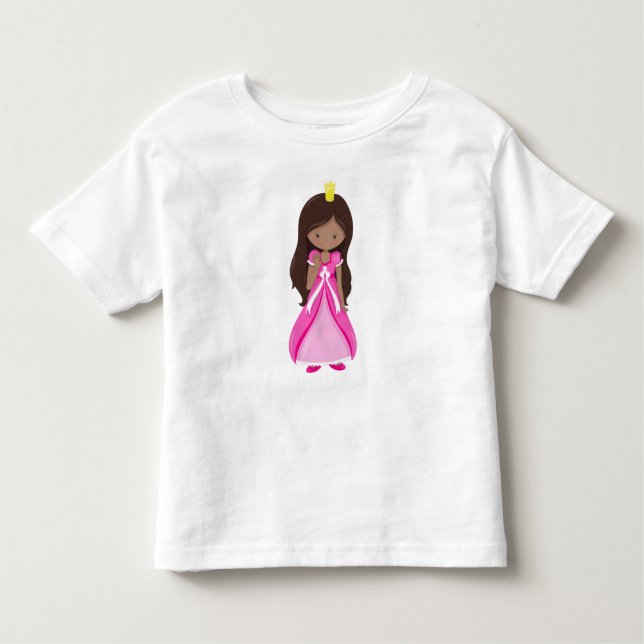 Camiseta Infantil Princesa Afro-Americana, Rainha, Vestido, Vestido  (Frente)