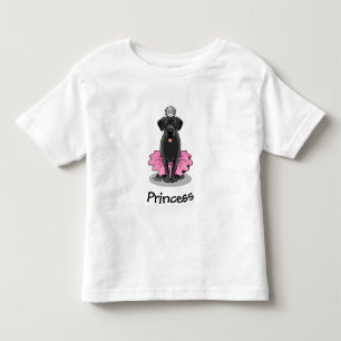 Camiseta Infantil Princesa Bailarina Cão Engraçado Labrador Retrieve