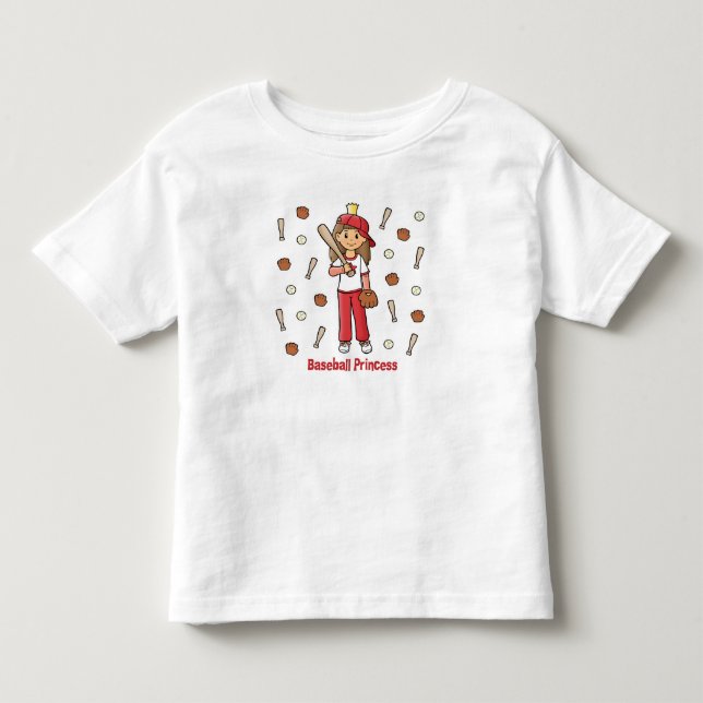 Camiseta Infantil Princesa Baseball (Frente)