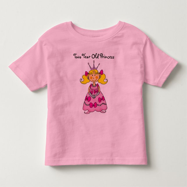 Camiseta Infantil Princesa de Dois Anos (Frente)