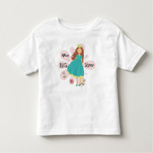 Camiseta Infantil Princesa Irmã Marrom Cabelo