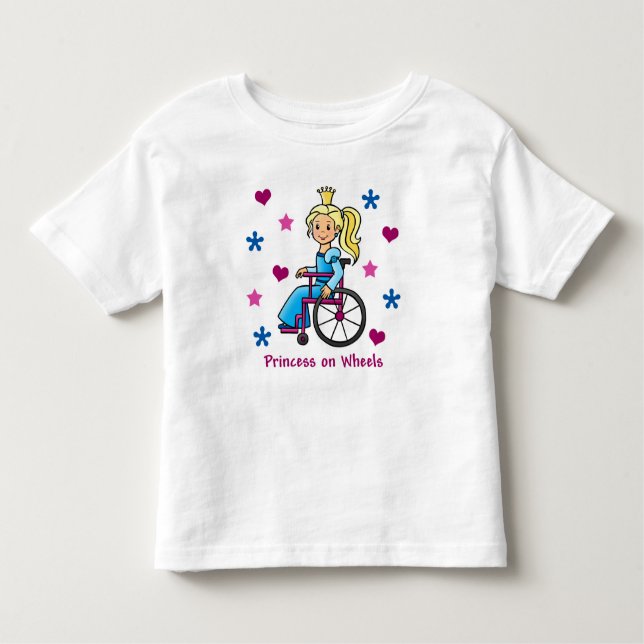 Camiseta Infantil Princesa para cadeiras de rodas (Frente)