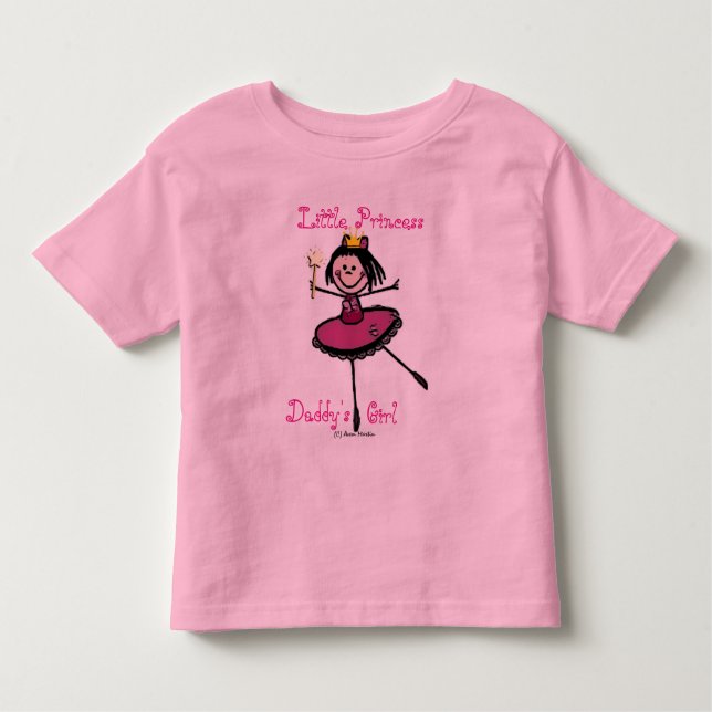 Camiseta Infantil Princesa Pequena - Garota Pai (Frente)