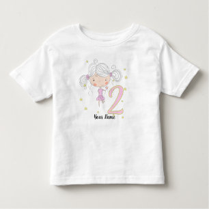 Camiseta Infantil Princesa segundo aniversário