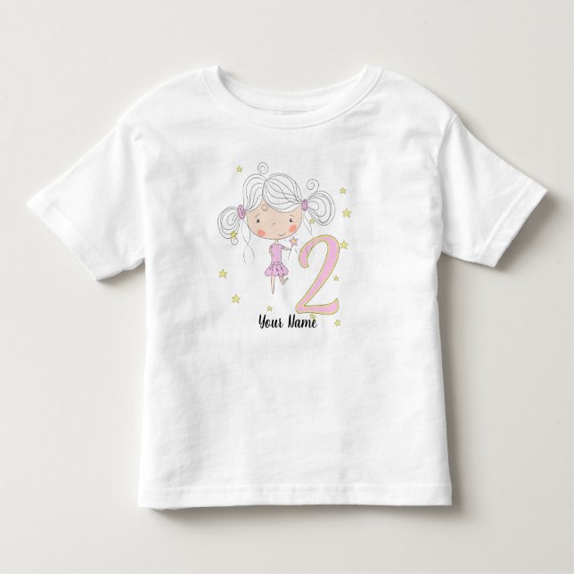 Camiseta Infantil Princesa segundo aniversário (Frente)