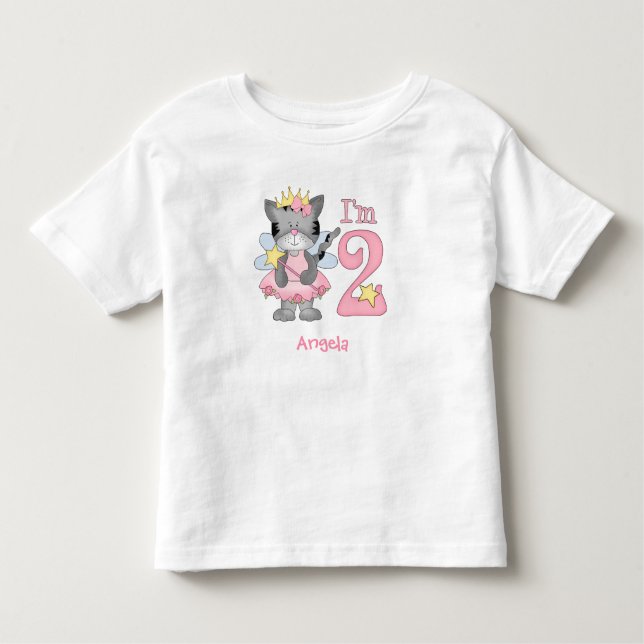 Camiseta Infantil Princesa segundo aniversário Toddler T-shirt (Frente)