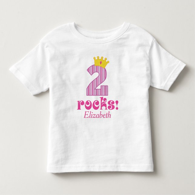 Camiseta Infantil Princesa Tshirt da criança de dois anos do segundo (Frente)