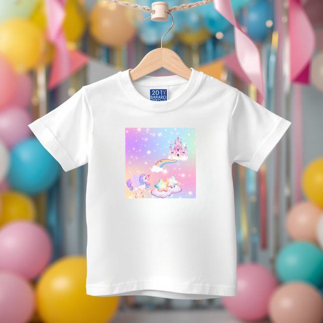 Camiseta Infantil Princesa Unicórnio Pastel (Criador carregado)