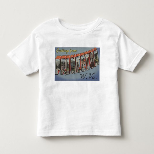 Camiseta Infantil Princeton, West Virginia - grandes cenas da letra (Frente)