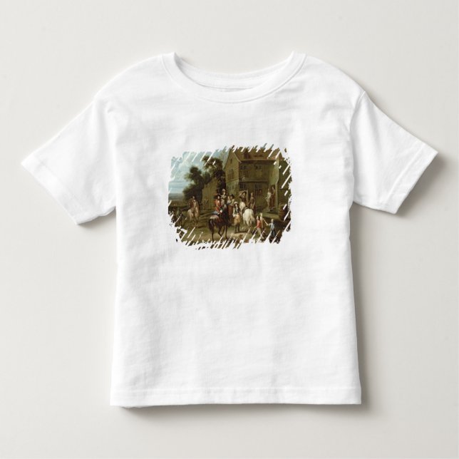Camiseta Infantil Príncipe William de Orange com os caçadores (Frente)