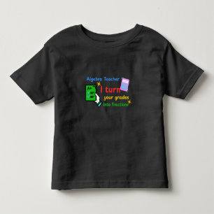 Camiseta Infantil Professor De Álgebra Eu Transformo Suas Grades Em