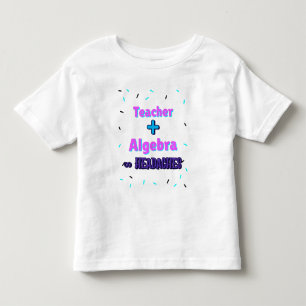 Camiseta Infantil Professora + Algebra ∞ Capacetes Matemáticos Profe