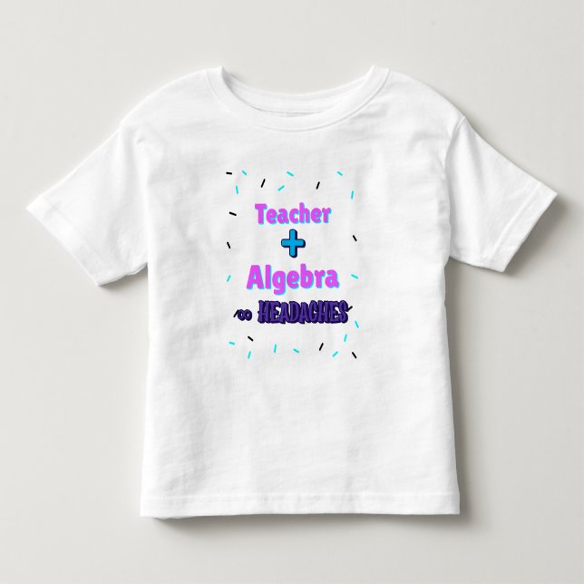 Camiseta Infantil Professora + Algebra ∞ Capacetes Matemáticos Profe (Frente)