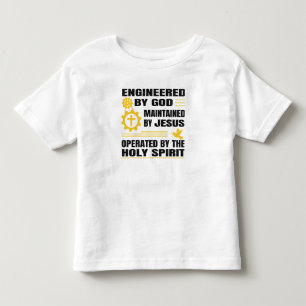 Camiseta Infantil Projetado por Deus, Mantido por Jesus,