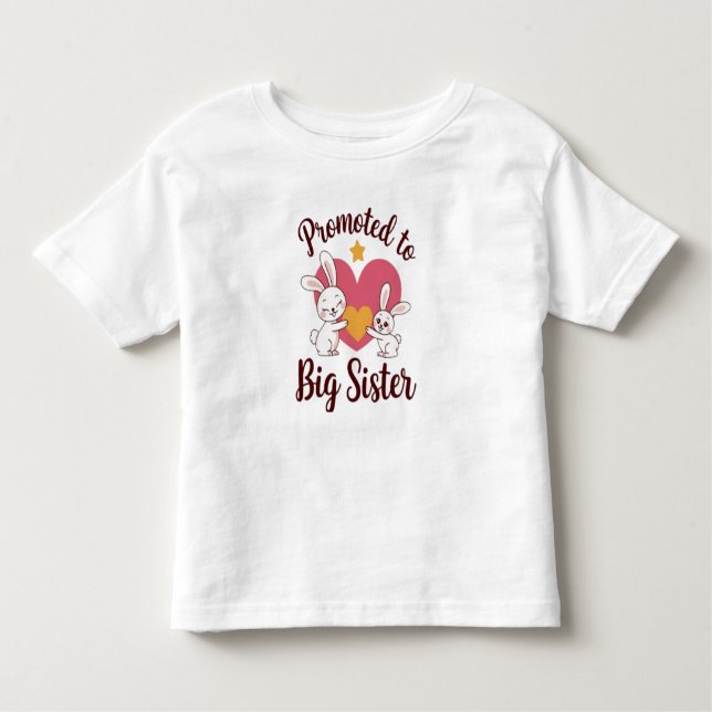 Camiseta Infantil promovida a irmã mais velha (Frente)