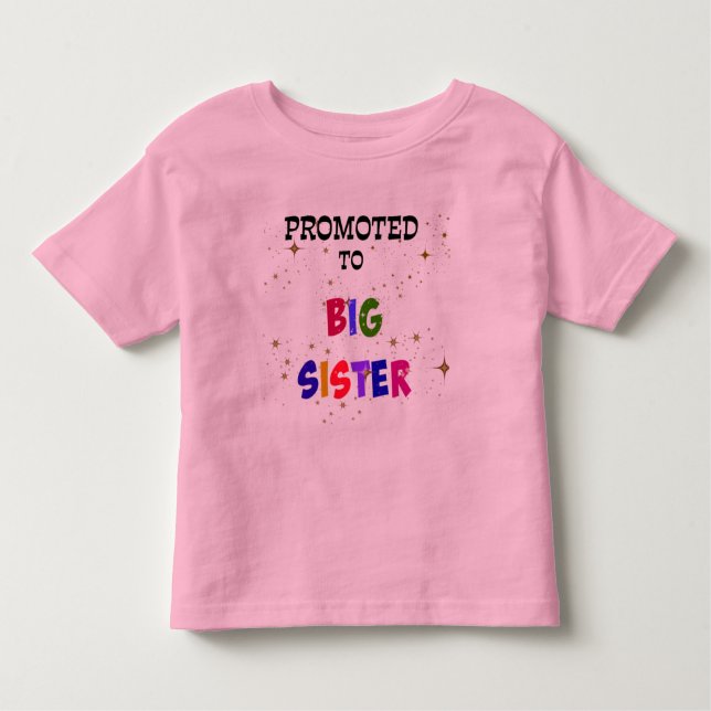 Camiseta Infantil Promovido à Irmã Grande (Frente)
