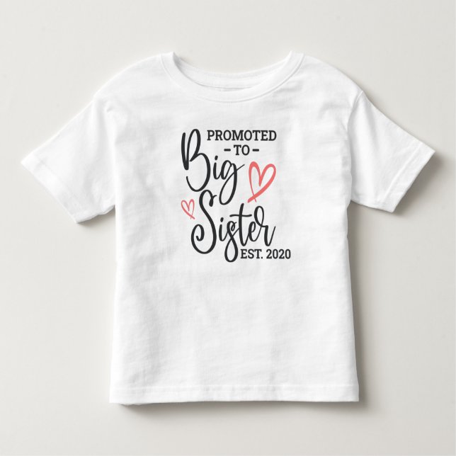 Camiseta Infantil Promovido à Irmã Maior (Frente)