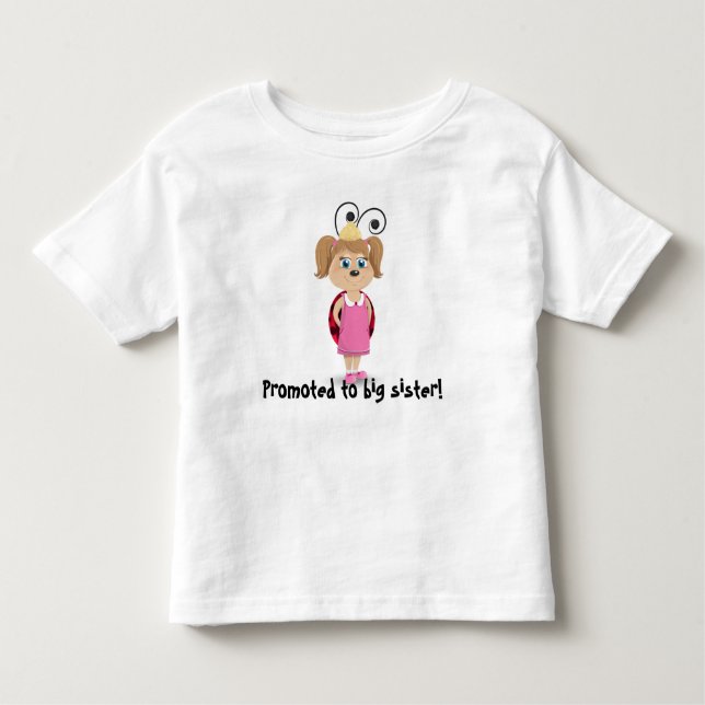 Camiseta Infantil Promovido ao t-shirt do plissado do joaninha da (Frente)
